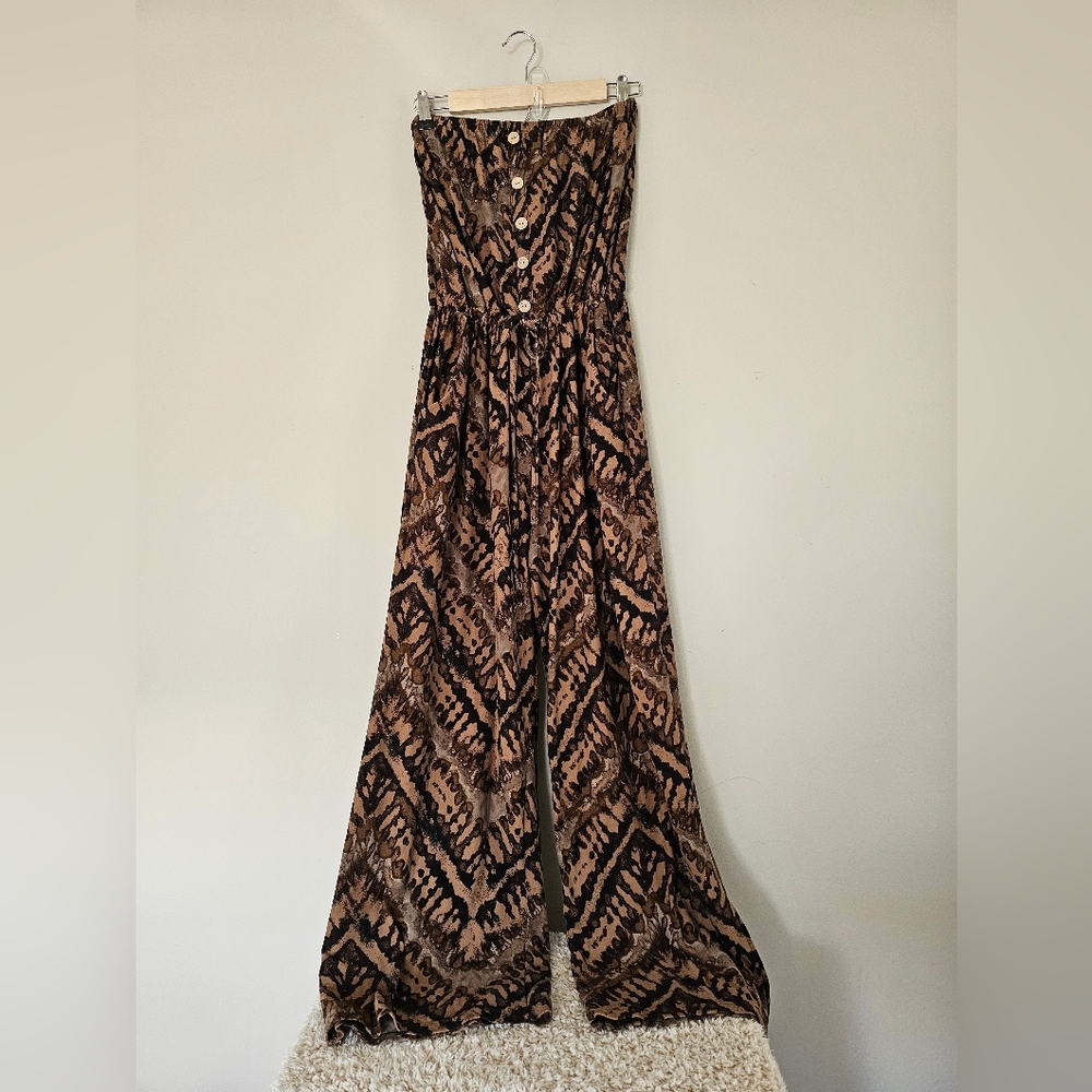 No Boundaries Strapless Lepard Jumper with pockets XL